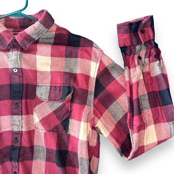 Checkered Plaid Cotton Button Down Tavern Grunge Flannel Mens XL Lumberjack - Picture 5 of 16